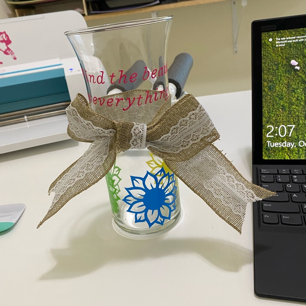 Find the beauty in everything vase